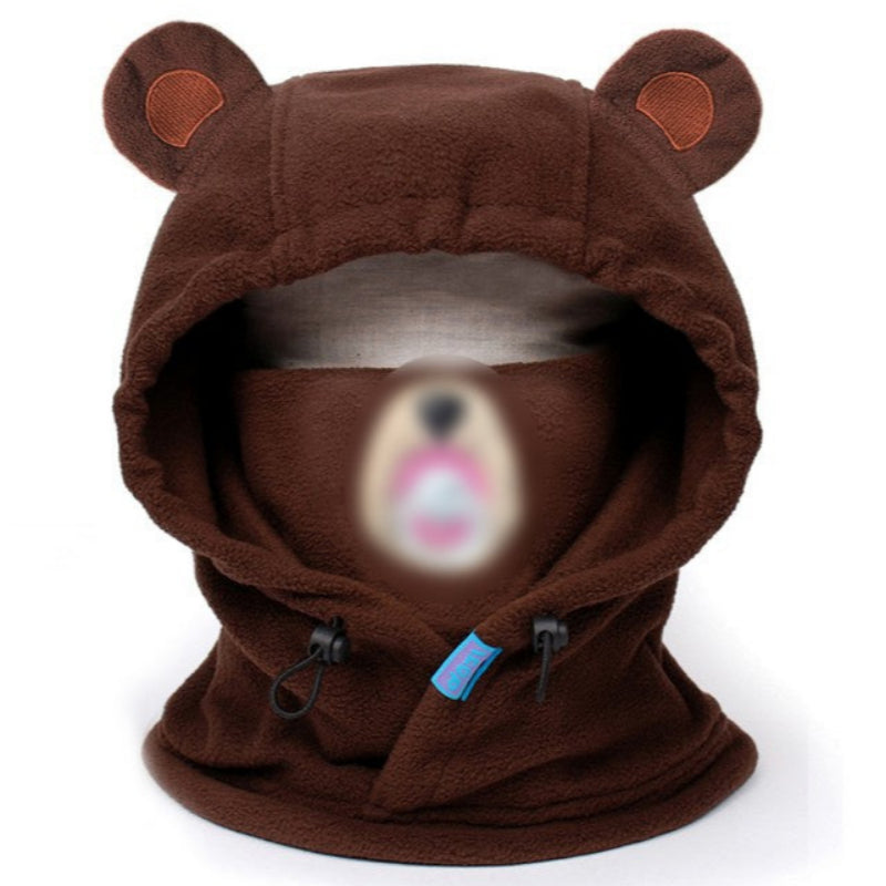 Ski Protection Helmet Hat Head Cover Brown Bear Rabbit White Bear Cartoon
