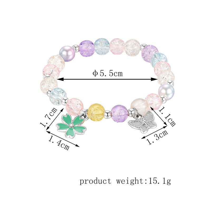 Suebbito -Armband bemalt Blumen Suebbito Perlenarmband