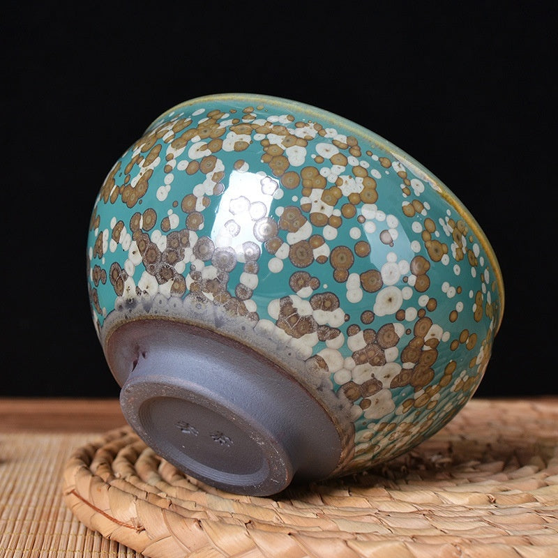 Kiln gebackene Jian Zhan Teacup Kung Fu Tee Set Haushaltstee Tinte Tasse