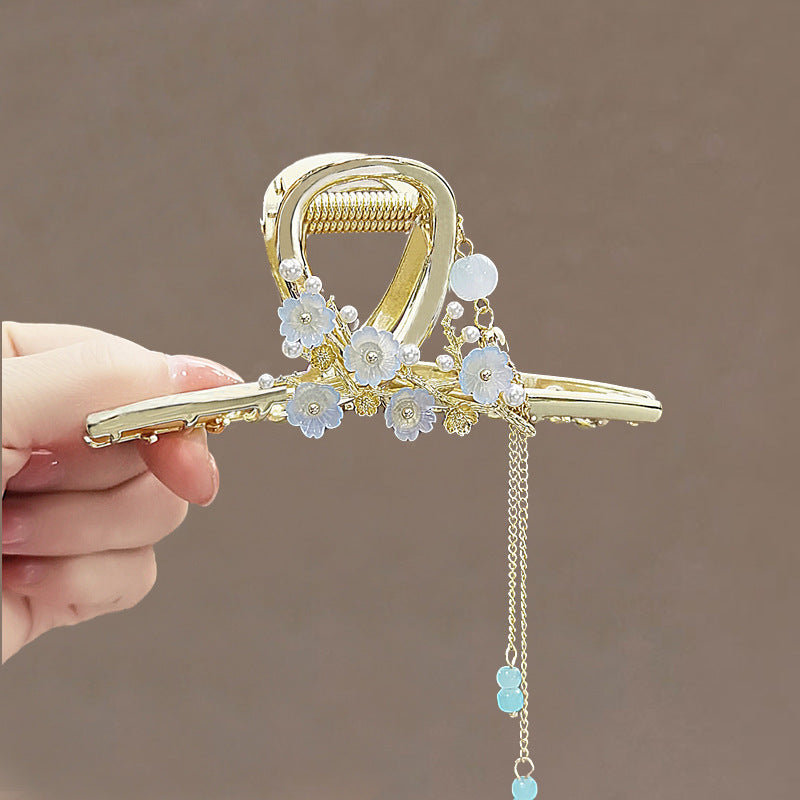 Metall antike exquisite Blütenhaarnadel