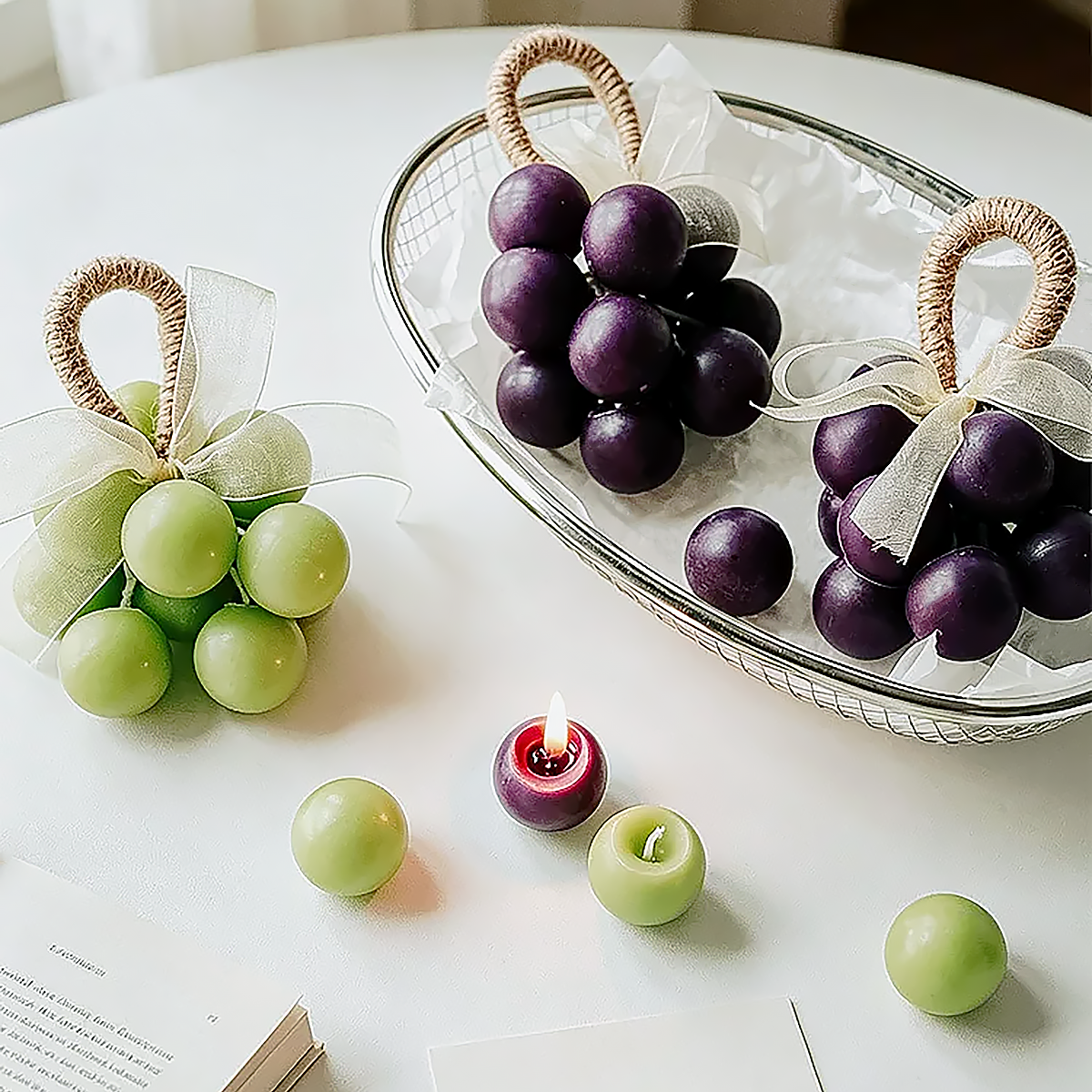 Grape Bundle Hanging Candle Fruit Decorative Candle Gift-1