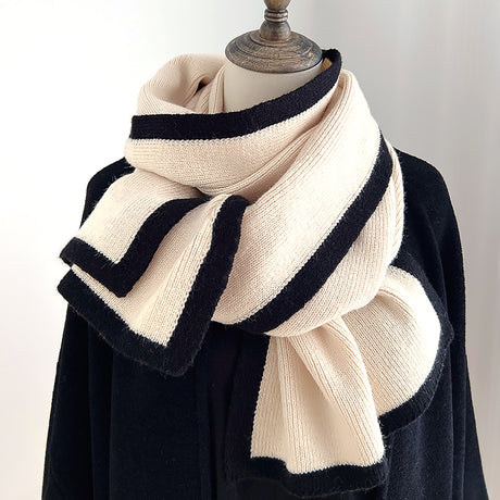 Color Matching Knitted Scarf Winter Warm Fashion Gift-6