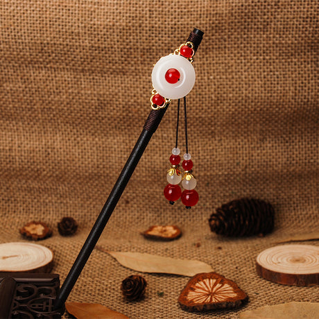 Magnolien Blume Haarnadel Ancient Style Ebony Haarnadel Fransen stiechschüttelndes Haarnadel