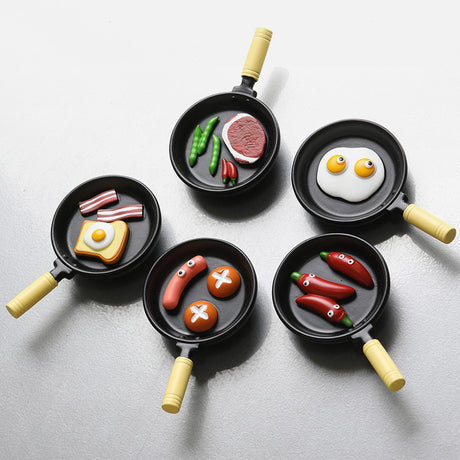Funny Mini Frying Pan – Realistic Food Fridge Magnet-1