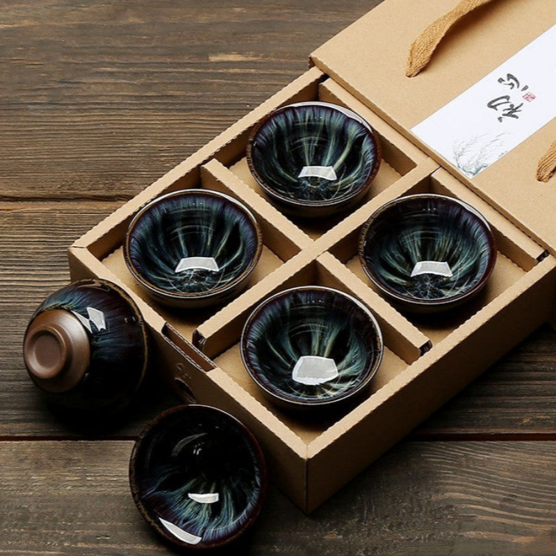 Jianzhan setzte Ofenwechsel Master Single Keramic Small Tea Tasse