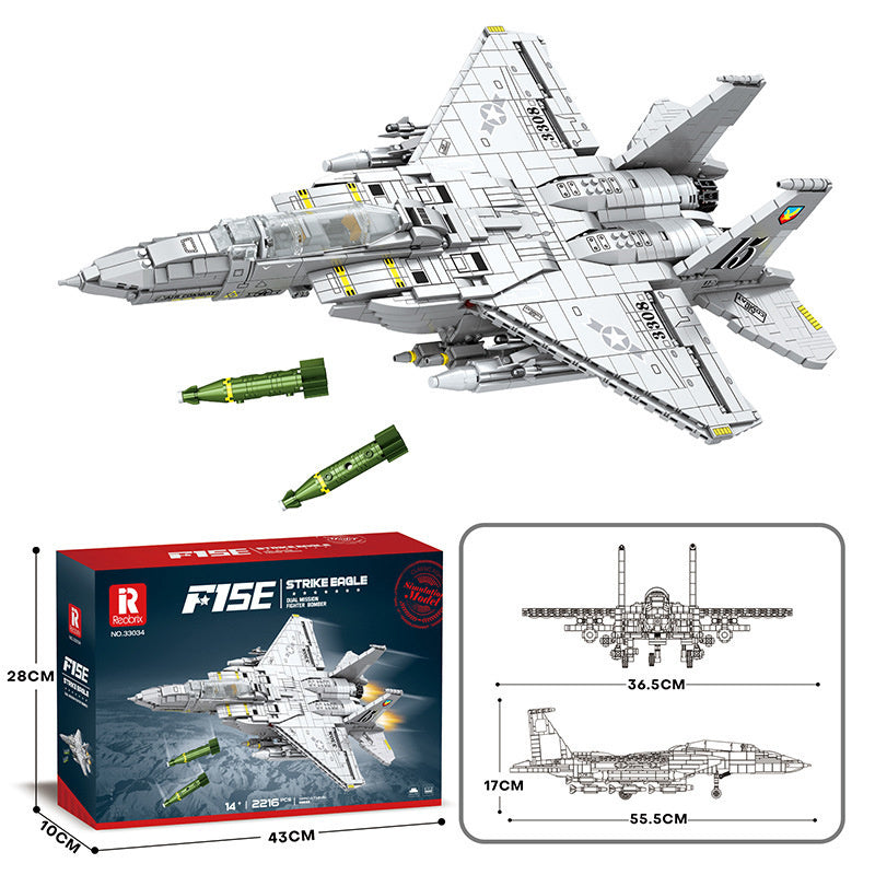 Military Models Fighter Assembling Building Blocks Toy