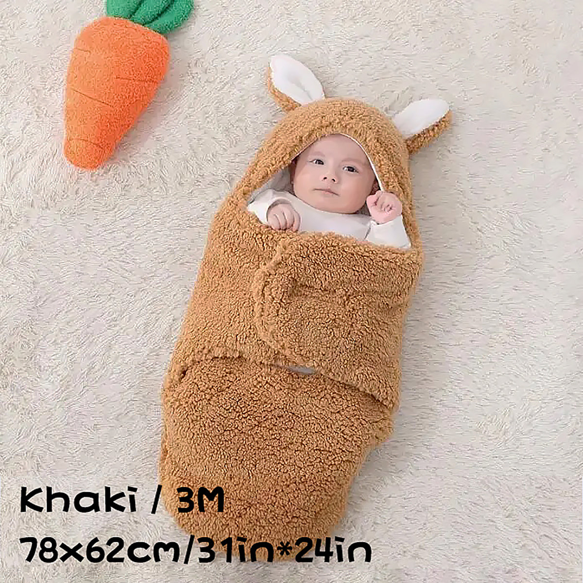 Warm Baby Swaddle Blanket Plush Newborn Sleep Sack-11