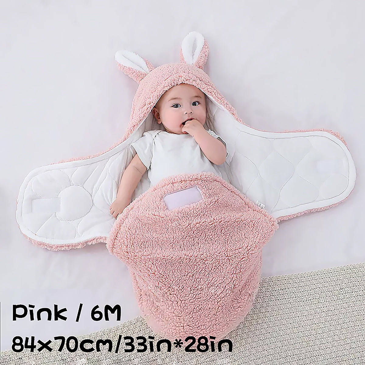 Warm Baby Swaddle Blanket Plush Newborn Sleep Sack-9