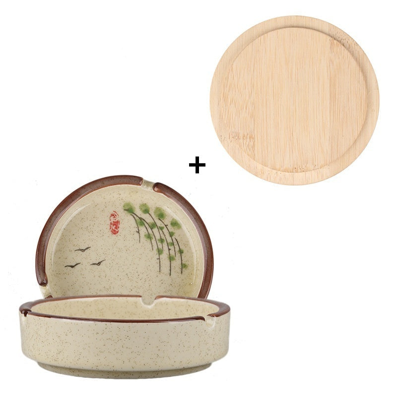 Chinesischer Stil Fisch Bild Retro Aschenbecher Keramik kreativ