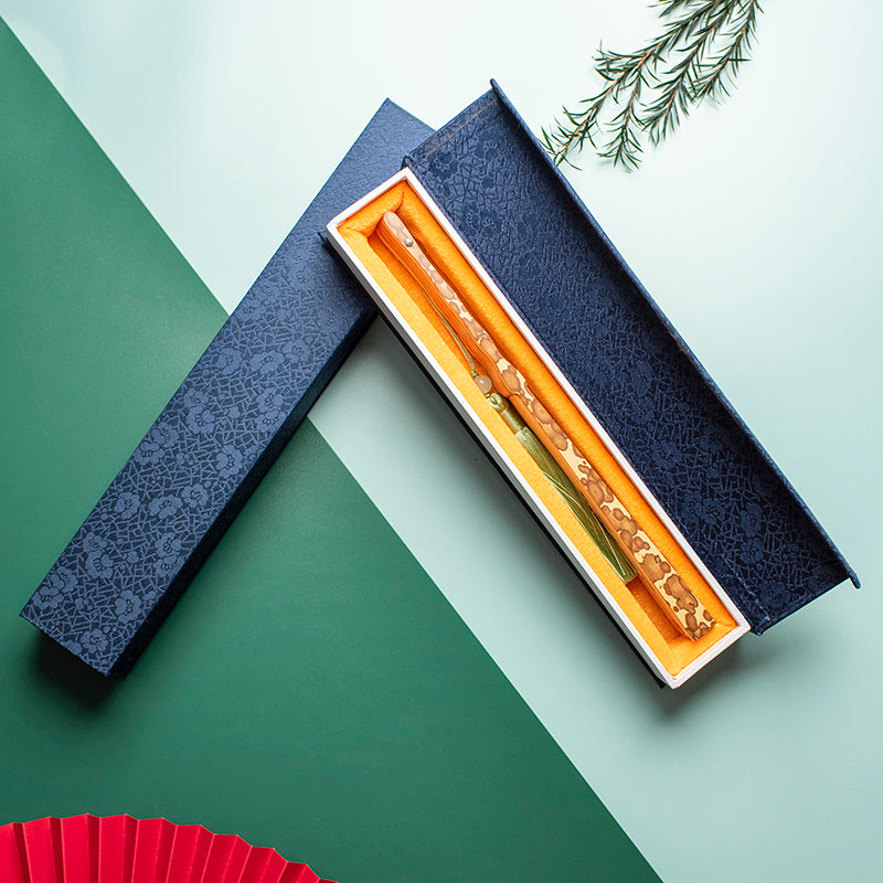 Bird and Flower Embroidered Silk Folding Fan Bamboo Frame Retro Style-4