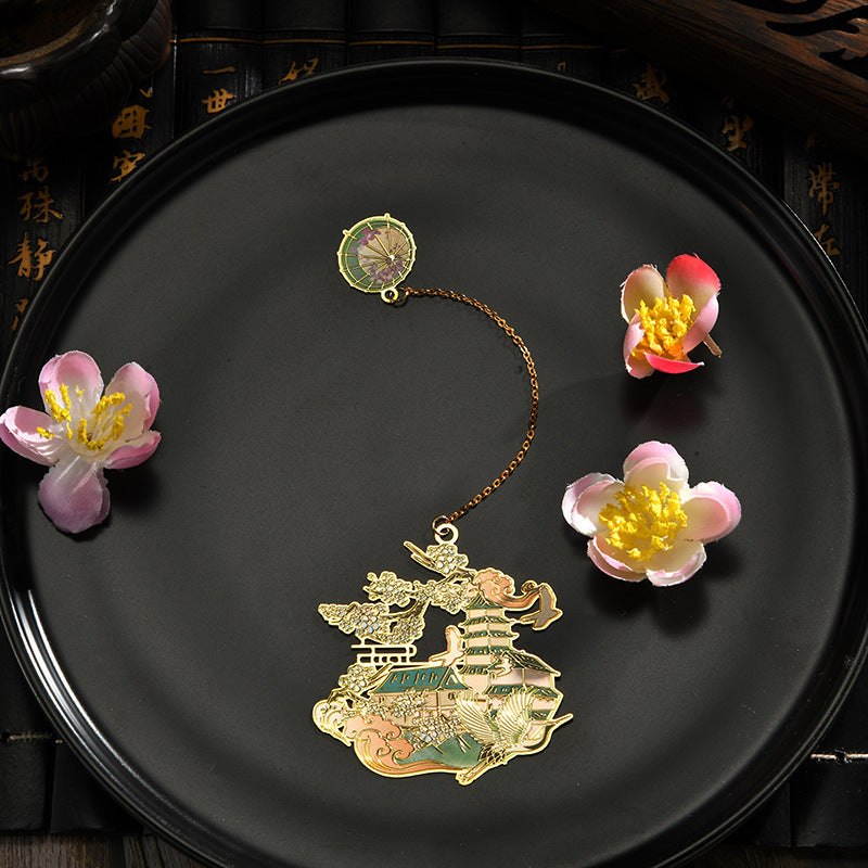 Chinesischer Stil Blume Gott klassisches Lesezeichen Lehrer -Farbgeschenk