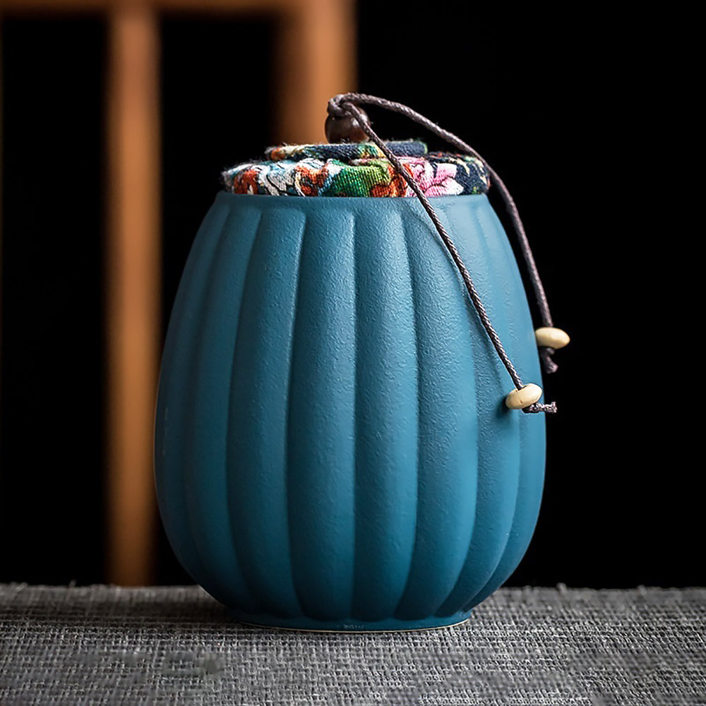 Chinese Ceramic Tea Jar Retro Glaze Kiln Sealed Canister Gift-7