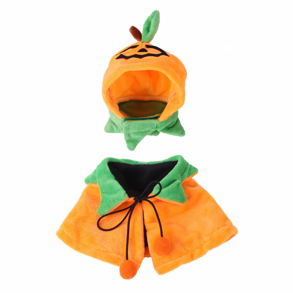Halloween Pumpkin Cloak Pet Costume Double Sided Plush Outfit-7