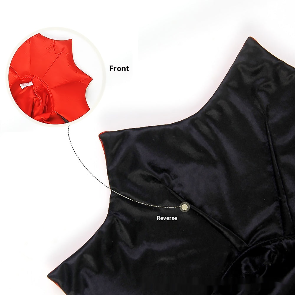 Halloween Reversible Pet Costume for Cats and Dogs Black Red Cape-7