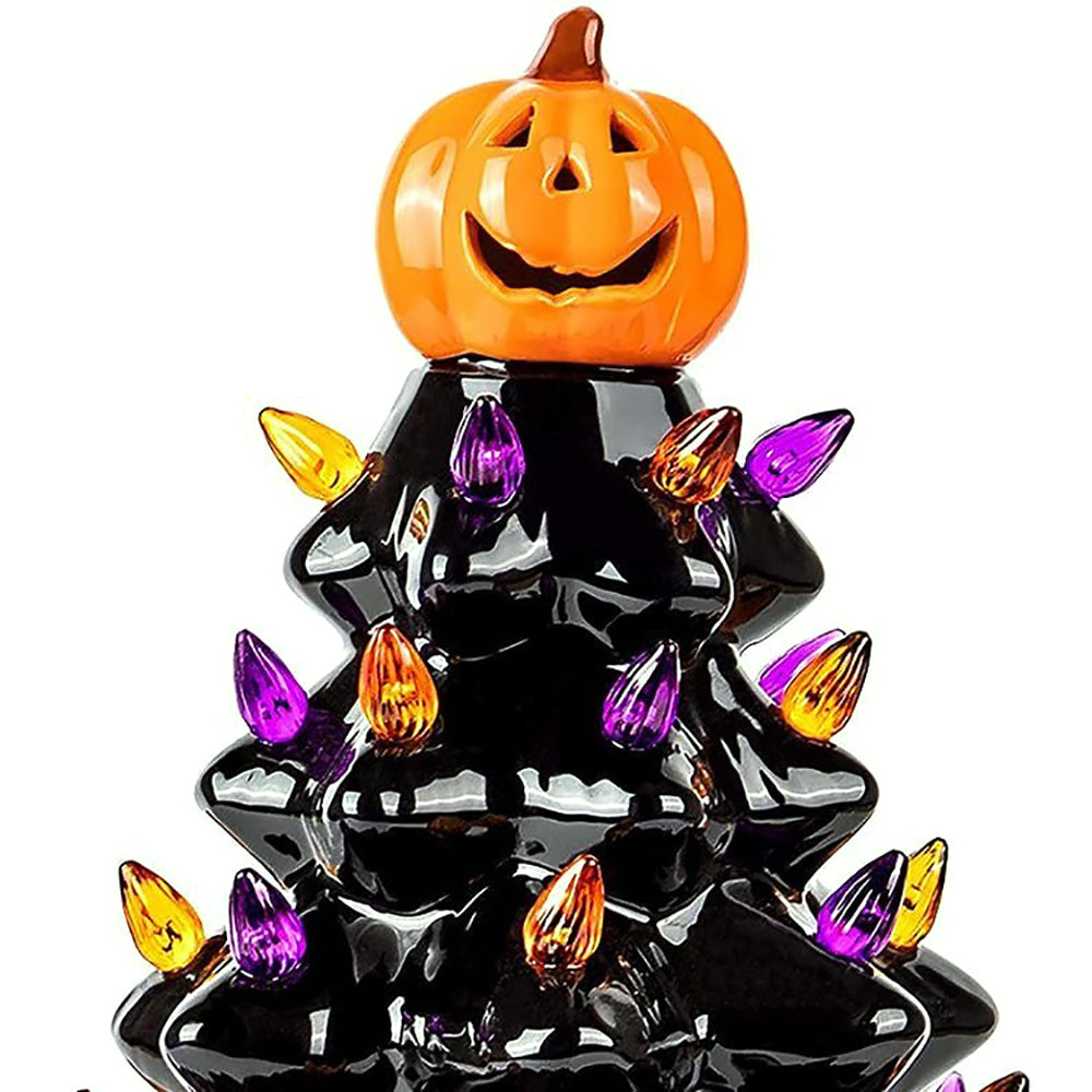 Halloween Glowing Tree Decoration with Light-Up Ornaments-3