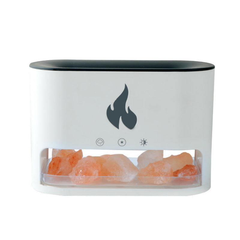 New Flame Humidifier Aromatherapy Machine Crystal Salt Stone Colorful Atmosphere Lamp