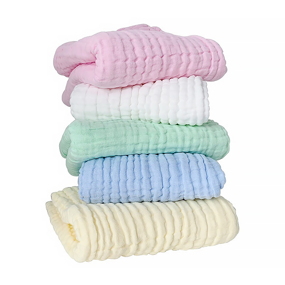 Plain Color 6-Layer Cotton Gauze Kids Quilt Bubble Cotton Blanket-4