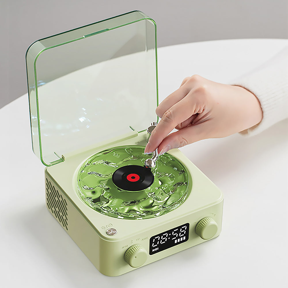 Retro Vinyl Bluetooth Speaker with White Noise and RGB Light-4