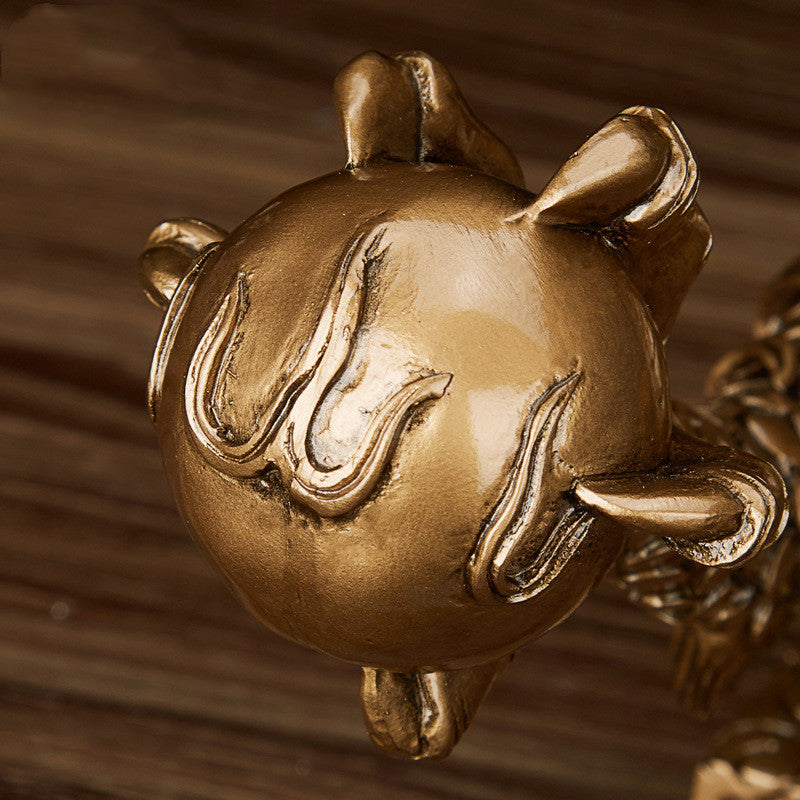 Five-clawed Gold Dragon Wealth Attracting Ornament Study Room Decoration