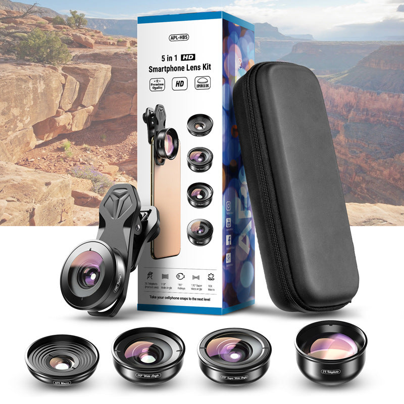 Macro Fisheye Telephoto Five-in-one Camera Set