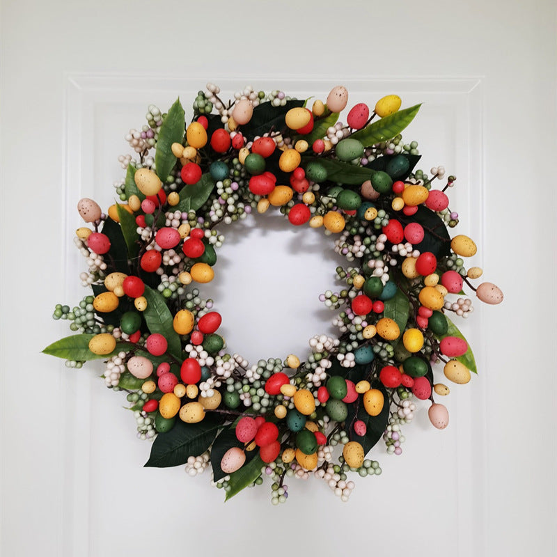 Garten-Frühlings-Wandbehang, 40 cm, Osterei-Girlande