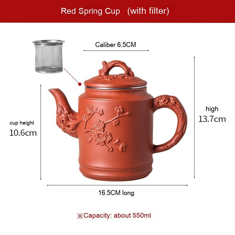 Lila Sandteekannweite Edelstahlfilter Teekanne großer Kapazitätsdufttee