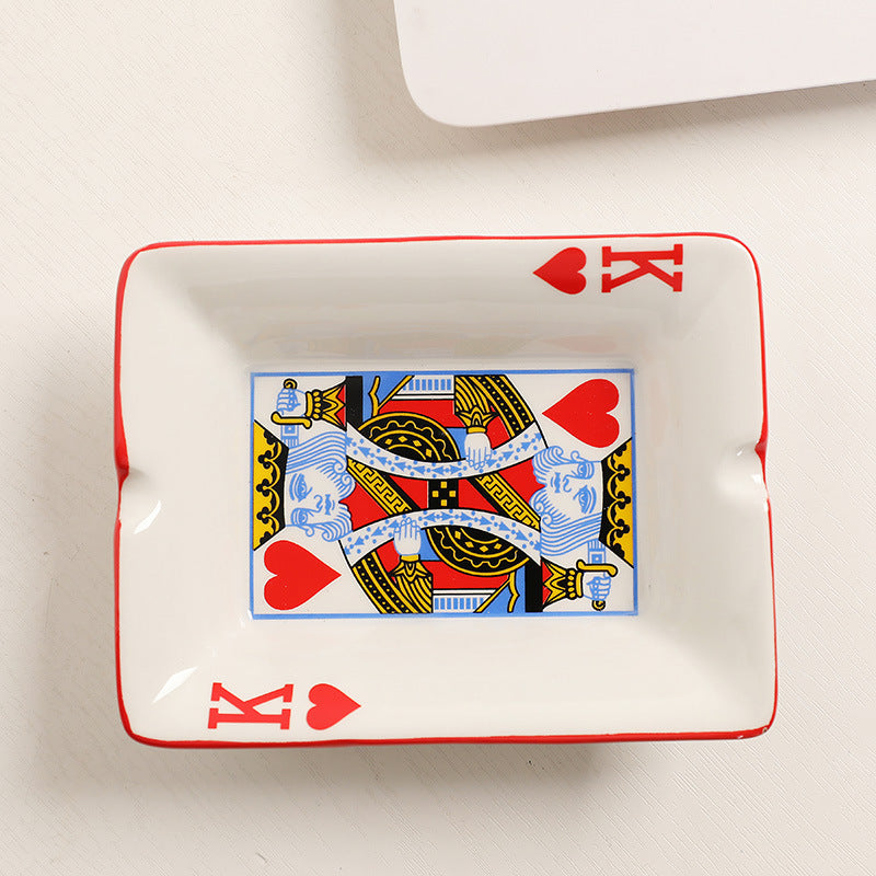 Home Poker -Stil Keramik vorgestellte Aschbehably Office Wohnzimmer vorgestellt Ornamente