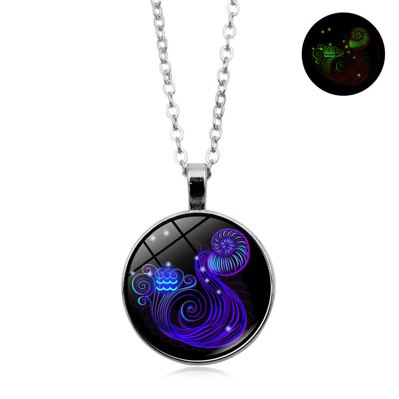 Luminous Zodiac Pendant Necklace–11