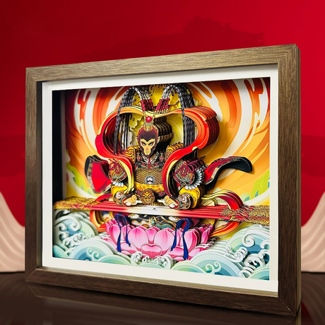 video-Sun Wukong Paper Cut Crafts Ornament