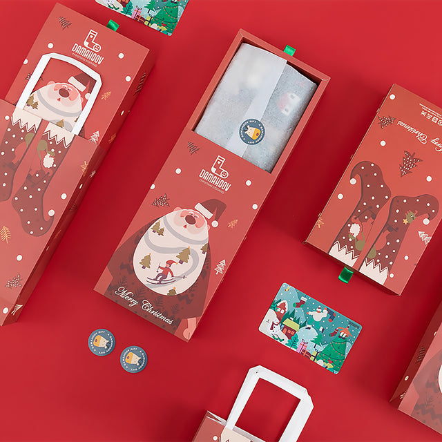 Christmas Socks Gift Box Set 5 Pairs Cozy Holiday Socks-video