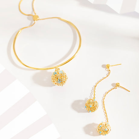 Chinese Dark Fragrance Flower Sachet Bracelet with 18K Gold Plating-video