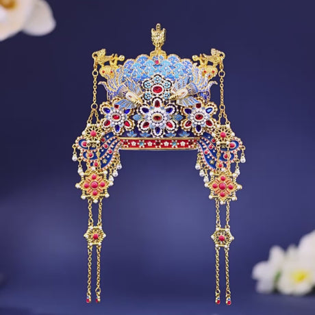 video-Dimensional Fridge Magnet Empress Xiaojing's Phoenix Crown Refrigerator Magnets Souvenirs