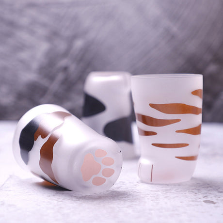 Cute Cat Paws Glass Mug