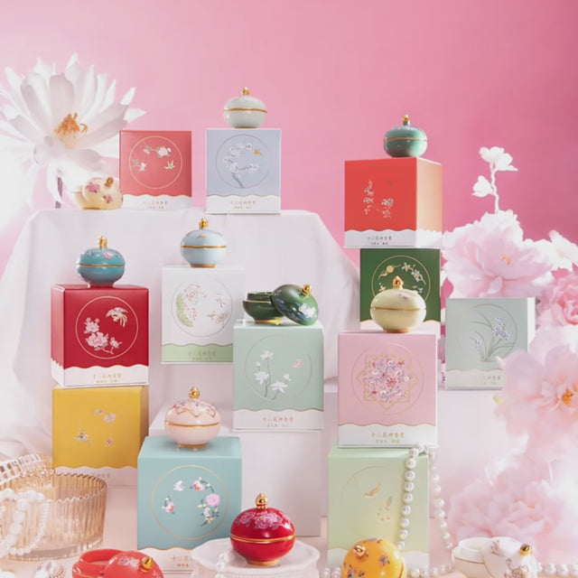 Twelve Flower Gods Solid Perfume Chinese Floral Balm Gift-video