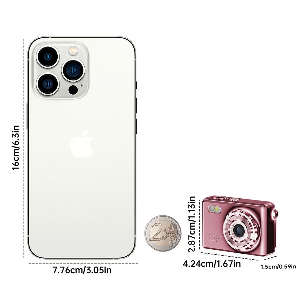 Mini Compact HD Camera in Metallic Color Portable Gift for Travelers-4