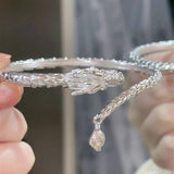 Trendy Magical Popular Relief Dragon Tail Adjustable Bangle-1