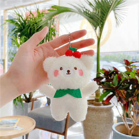 Plush Toy Strawberry Bear Rabbit Toy Keychain Pendant