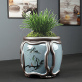 Vereinfachte Celadon Blumentopf im chinesischen Stil