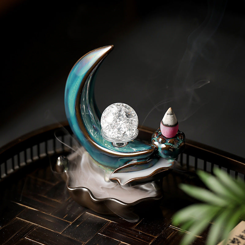 Sandalwood Backflow Incense Burner Tea Ceremony Creative Decoration-3