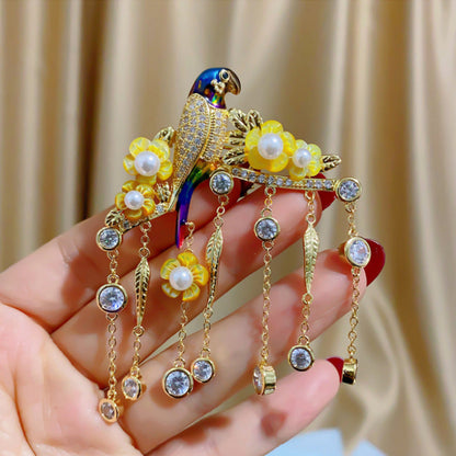 Fashion Luxury Tassel Brooch Branch