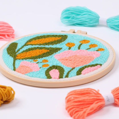 Simple Cartoon Flower Handmade Embroidery Material Kit-3