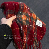 2026 Christmas Scarf Cozy Korean Style Winter Shawl Gift