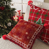 Christmas Throw Pillow Festive Sofa Cushion with Insert
