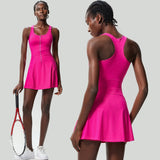 Women Zipper Sports Tennis Skirt Dress