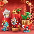 Chinese New Year Auspicious Beasts Building Block Educational Toys-1