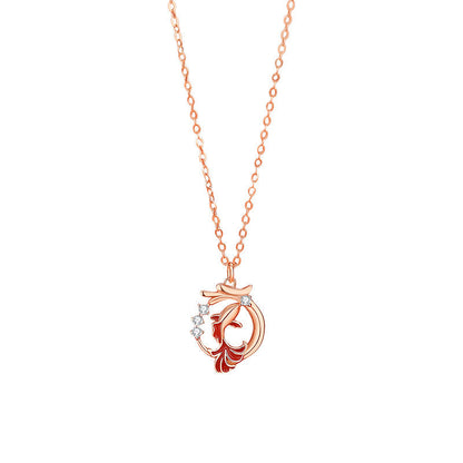 Rose Gold Koi Clavicle Chain Women's Necklace Pendant-5