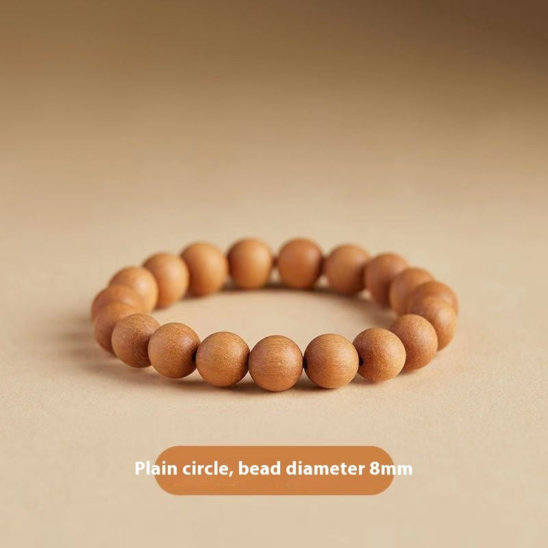 Natural Peach Wood New Chinese Meditation Bracelet