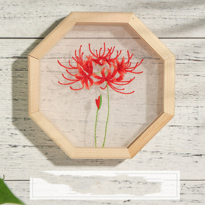 Beginner Transparent Flower Pattern Embroidery Material Kit-8