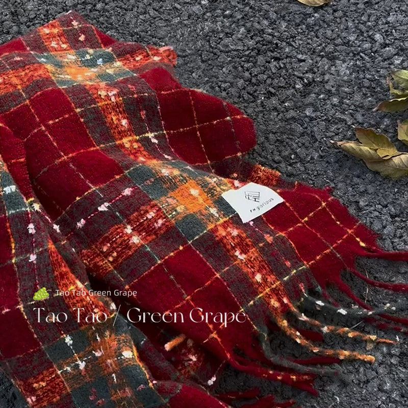 2026 Christmas Scarf Cozy Korean Style Winter Shawl Gift