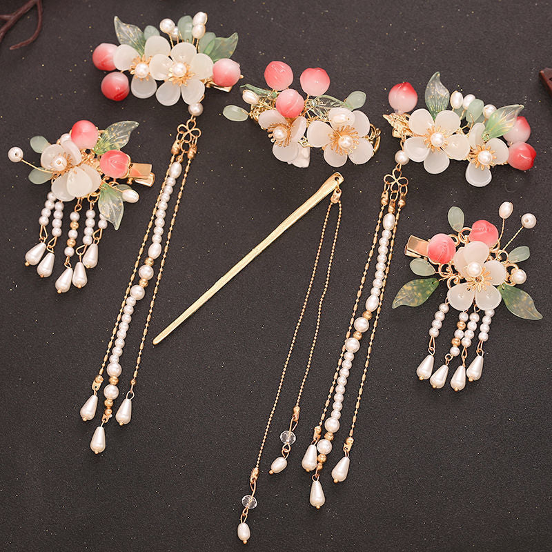 Fashion Tassel Hairpin Crown Antique Headdress